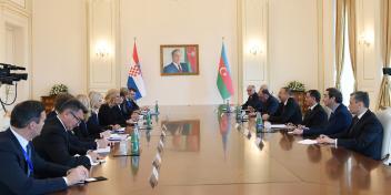 Presidents of Azerbaijan and Croatia met in expanded format