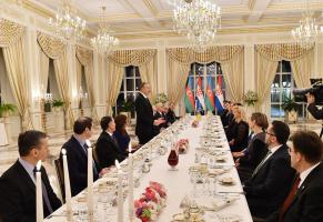 Ilham Aliyev hosted official dinner reception in honor of Croatian President