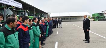 Speech by Ilham Aliyev during the visit of “Qarabag Taxil” LLC pilot grain farm in Beylagan