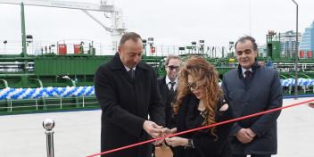 Ilham Aliyev attended ceremony to launch new ships