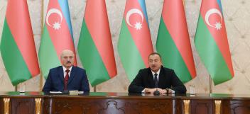 Presidents of Azerbaijan and Belarus made press statements