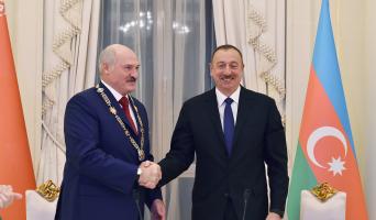 Belarus President Alexander Lukashenko presented with “Heydar Aliyev” Order