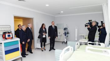 Ilham Aliyev viewed newly renovated Zardab District Central Hospital