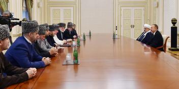 Ilham Aliyev received members of Supreme Religious Council of Caucasian People