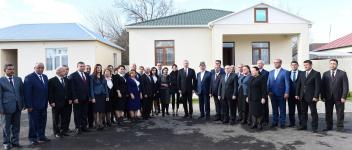 Ilham Aliyev viewed repair works in houses damaged by Armenian shelling during April battle in Aghdam