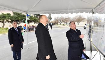 Ilham Aliyev attended opening of renovated Ramana-Mashtagha highway