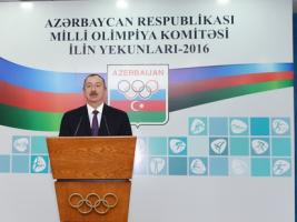 Speech by Ilham Aliyev at the ceremony dedicated to sport results of 2016