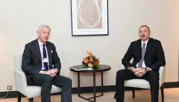 Ilham Aliyev met with global managing partner of McKinsey Dominic Barton in Davos