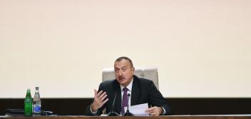 Closing speech by Ilham Aliyev at the conference dedicated to results of third year implementation of the State Program on socio-economic development in 2014-2018