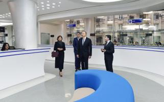 Ilham Aliyev attended opening of new service center at branch of Post Office No.1 in Baku