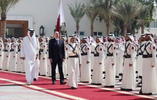 Official welcome ceremony was held for Ilham Aliyev in Qatar