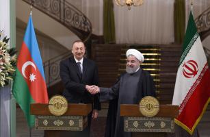 Azerbaijani, Iranian presidents made press statements