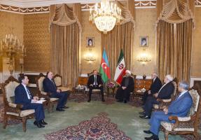 Ilham Aliyev and Iranian President Hassan Rouhani met in limited format