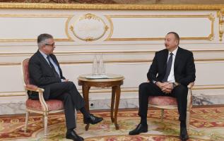 Ilham Aliyev met with CEO of Credit Agricole SA in Paris