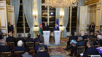 Ilham Aliyev and President Francois Hollande made press statements