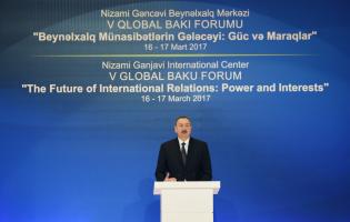 Speech by Ilham Aliyev at the opening of 5th Global Baku Forum