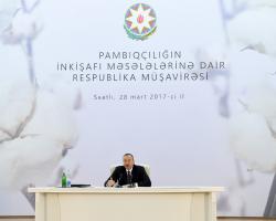 Closing speech by Ilham Aliyev at the conference on development of cotton-growing in Azerbaijan