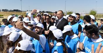 Ilham Aliyev attended tree-planting campaign on the occasion of national leader Heydar Aliyev`s birthday