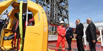 Ilham Aliyev attended opening of drilling plant after Heydar Aliyev