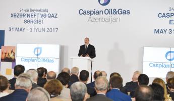 Speech by Ilham Aliyev at opening of 24th International Caspian Oil & Gas Exhibition and Conference