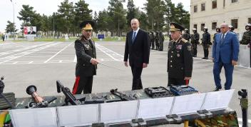 Ilham Aliyev opened Internal Troops` military unit in Shirvan