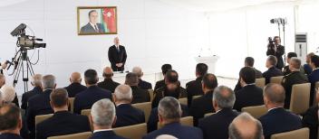 Speech by Ilham Aliyev at  the opening of revolver-type grenade launcher ammunition plant in Shirvan