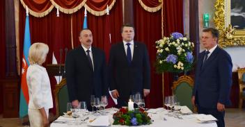 Latvian President hosted official reception for President of Azerbaijan