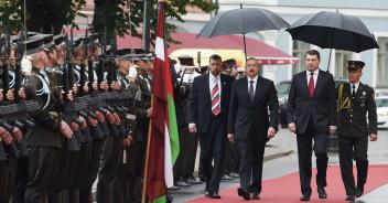 Official welcome ceremony was held for President Ilham Aliyev in Riga