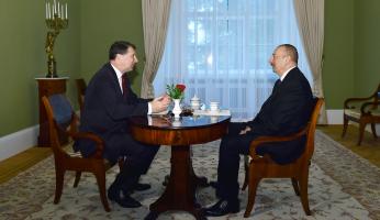 Ilham Aliyev, Latvian President Raimonds Vejonis held one-on-one meeting