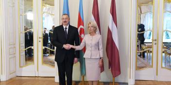 Ilham Aliyev met with Speaker of Latvian Saeima