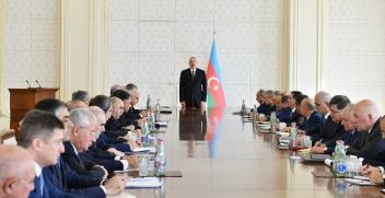 Opening speech by Ilham Aliyev at the meeting of Cabinet meeting on results of socio-economic development in first half of 2017 and future objectives