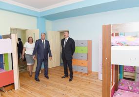 Ilham Aliyev attended opening of newly built orphanage-kindergarten in Samukh