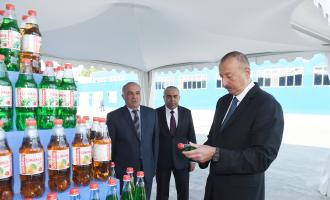 Ilham Aliyev attended opening of lemonade plant in Gadabay