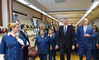 Ilham Aliyev opened Shamkir branch of “Azerkhalcha” OJSC