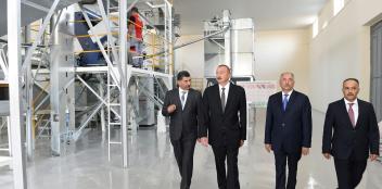 Ilham Aliyev attended inauguration of cereals and pulses cleaning and packing complex in Jalilabad