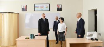 Ilham Aliyev viewed conditions created at secondary school No 201 in Nizami district after major overhaul