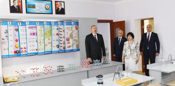 Ilham Aliyev viewed conditions created at secondary school No 10 in Nizami district