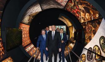 Ilham Aliyev viewed Azerbaijani and Kazakh booths at EXPO 2017 Astana international exhibition