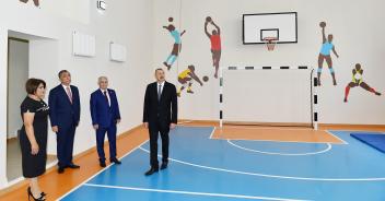 Ilham Aliyev viewed newly-renovated secondary school No162 in Sabail