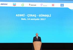 Speech by Ilham Aliyev at signing ceremony of new agreement on Azeri-Chirag-Gunashli oilfields