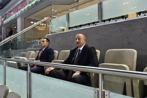 Ilham Aliyev watched national team`s game