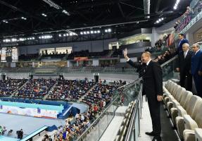 Ilham Aliyev watched the national team`s final game