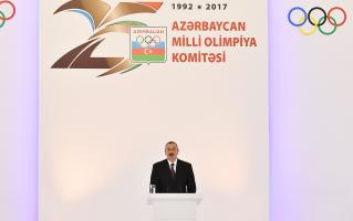 Milli Olimpiya Komitəsinin 25 illik yubileyinə həsr olunmuş təntənəli mərasimdə İlham Əliyevin nitqi