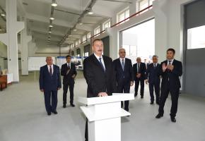 Visit of Ilham Aliyev to the regions of Neftchala and Salyan