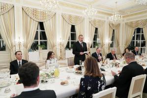 Ilham Aliyev hosted official dinner reception in honor of Bulgarian President