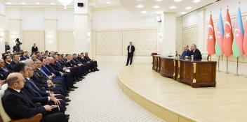 Azerbaijani, Turkish presidents made press statements