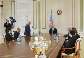 Ilham Aliyev received winners of European Team Chess Championship