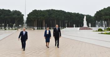 Ilham Aliyev arrived in Absheron district