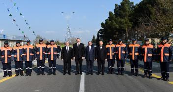 İlham Əliyev Tərtər-Seydimli-Qaradağlı-Sarov avtomobil yolunun açılışında iştirak edib