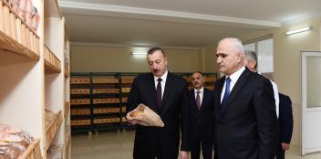 Ilham Aliyev attended opening of bread and flour plant in Aghjabadi district